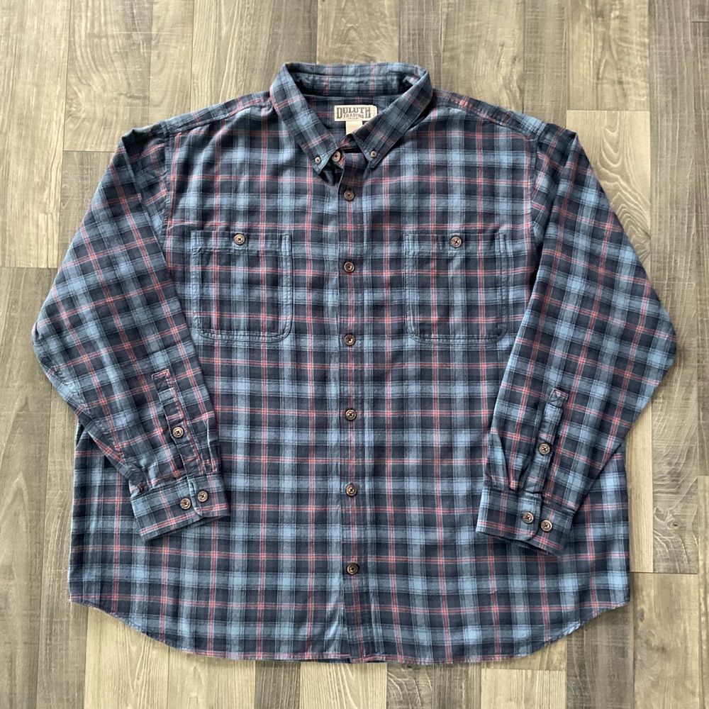 Duluth Free Swingin' Flannel Relaxed Fit Shirt
# 52007
Men’s 3XL
Blue Red plaid